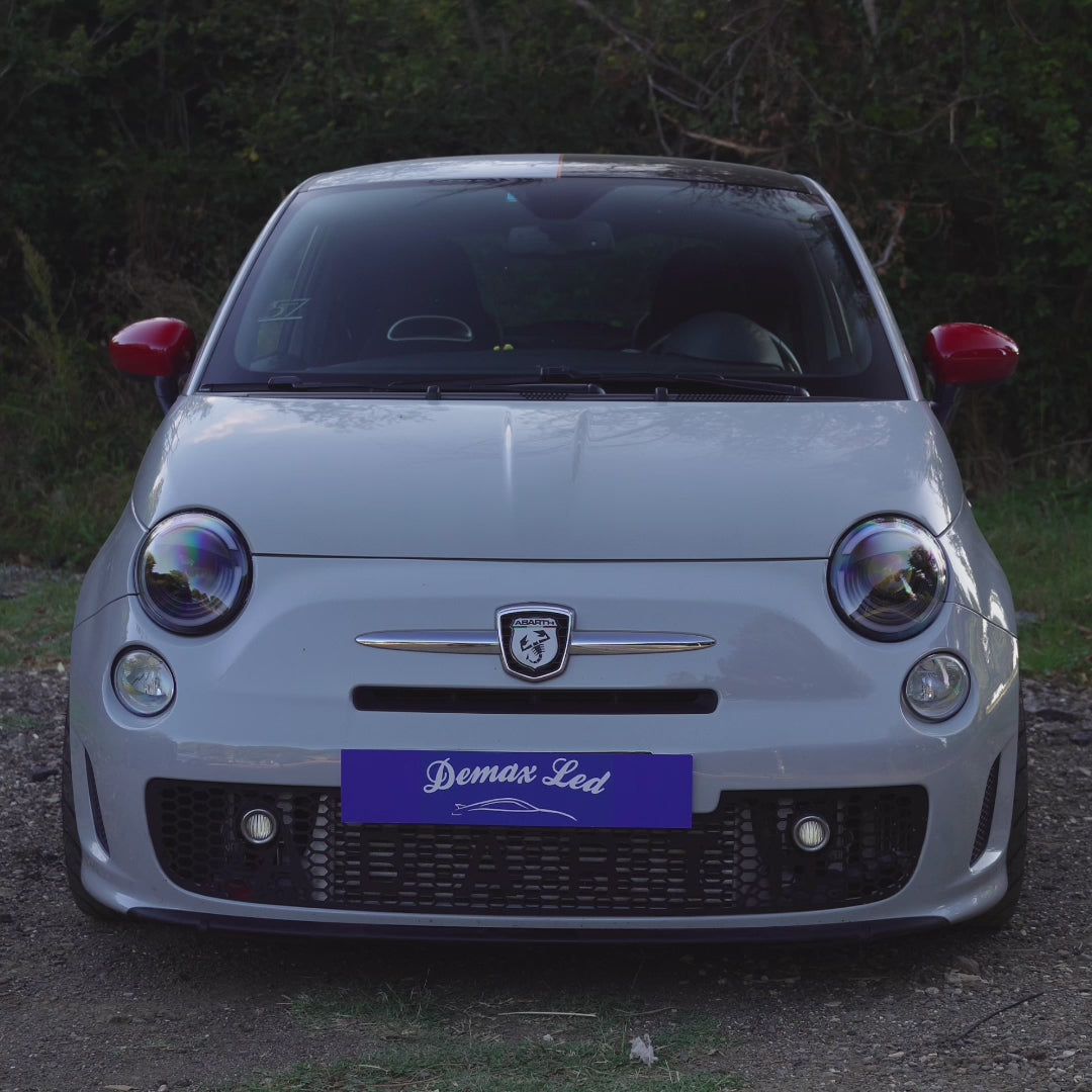 Fari Full LED Anteriori Abarth & Fiat 500 (2008–2025) – Video demo funzioni / Full LED Headlights Abarth & Fiat 500 (2008–2025) – Functions demo video / Phares avant Full LED Abarth & Fiat 500 (2008–2025) – Vidéo démonstration fonctions